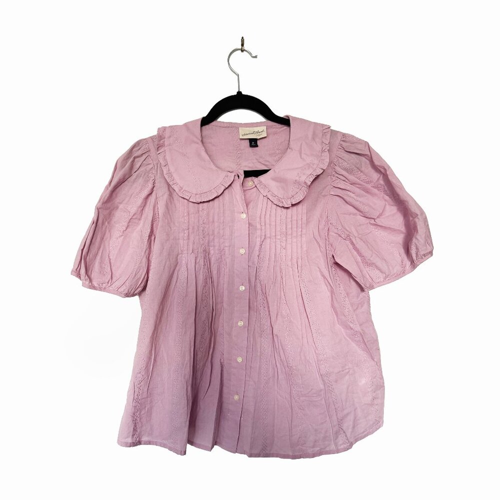 Universal Thread | Lilac Puff Sleeve Top W/ Peter Pan Collar